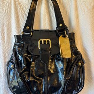 Dooney & Bourke HP Hayden Pannetierre  Black Patent Leather Tote Bag Limited Ed